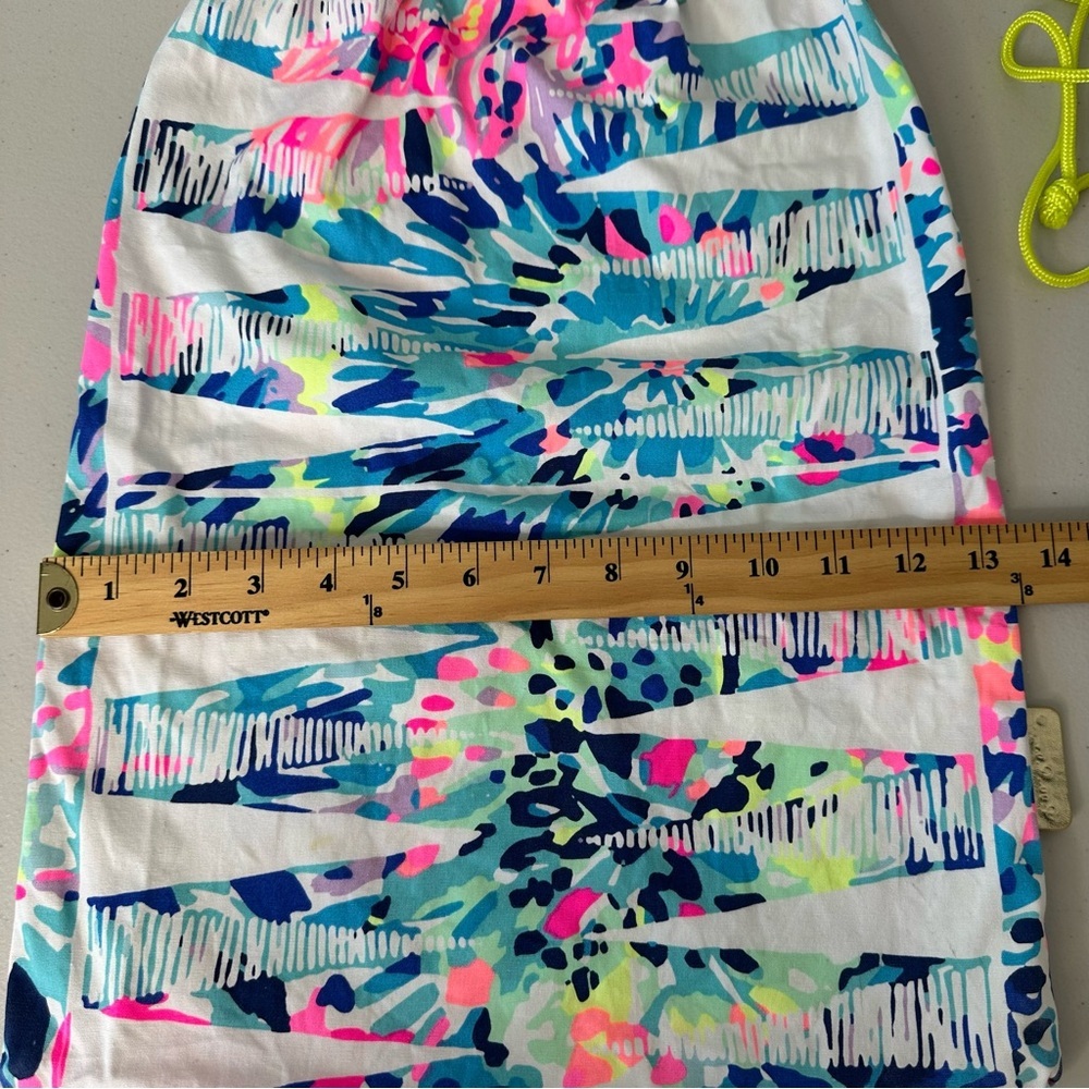 Lilly Pulitzer Colorful Drawstring Cloth Bag‎ - Picture 7 of 8